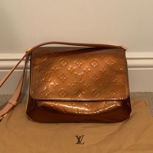 LV shiny copper purse